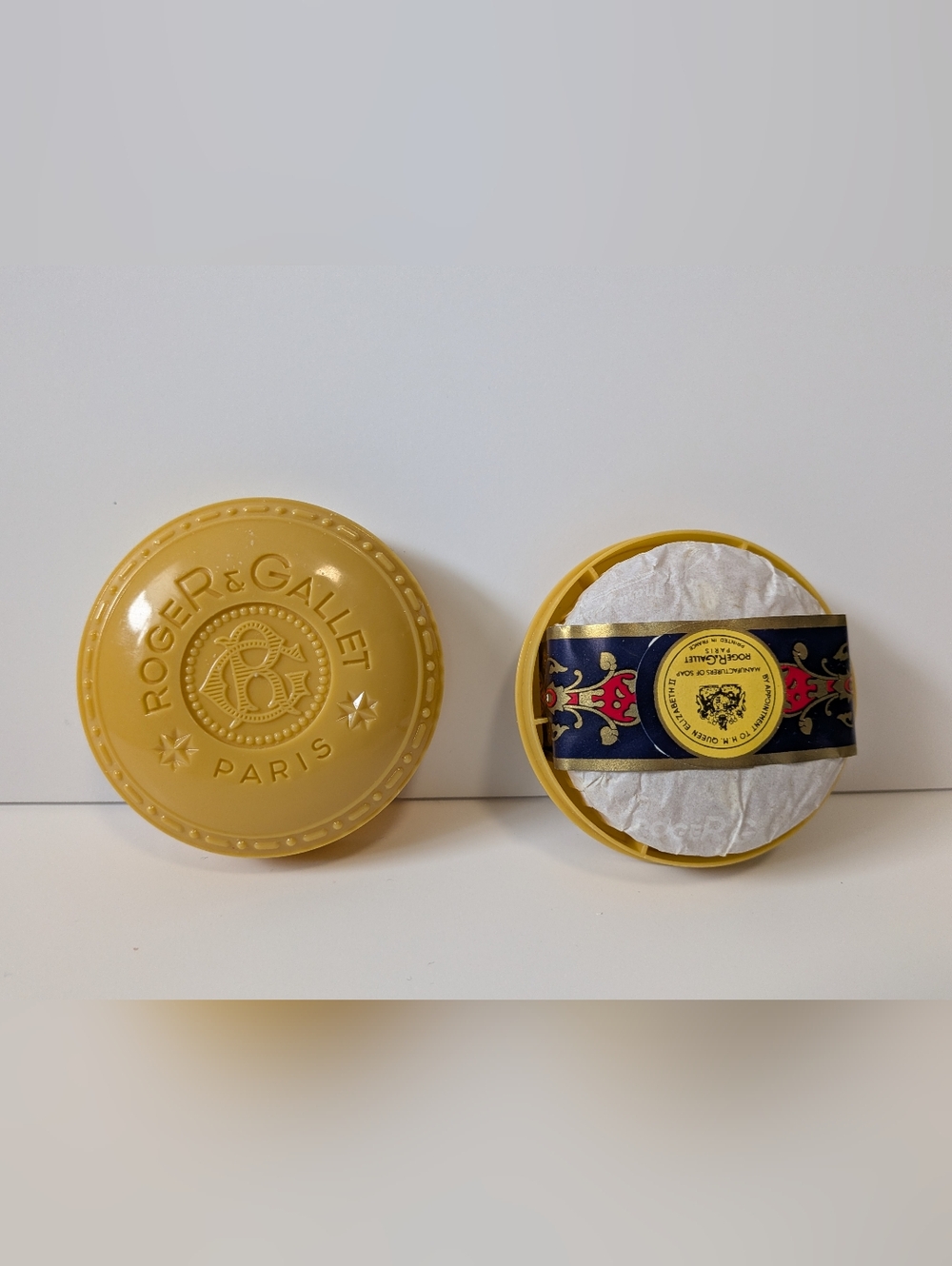 vintage-style Roger & Gallet Paris soap, often recognized for its traditional "